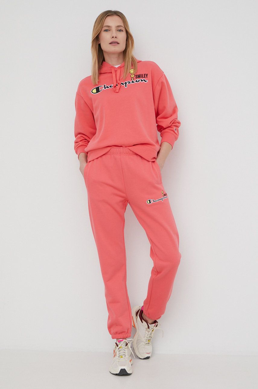 so much race Editor Champion pantaloni de trening Champion X Smiley femei, culoarea roz, cu  imprimeu