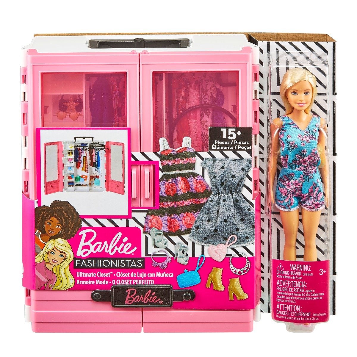 childhood relax Estimated Set de joaca Barbie Fashionistas, Dressing si papusa Barbie